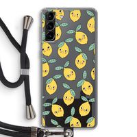 Citroenen: Samsung Galaxy S21 Plus Transparant Hoesje met koord