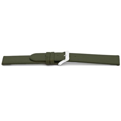 Horlogeband Universeel C861 Leder Olijfgroen 12mm