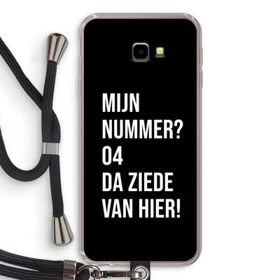 Da ziede van hier - Zwart: Samsung Galaxy J4 Plus Transparant Hoesje met koord