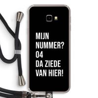 Da ziede van hier - Zwart: Samsung Galaxy J4 Plus Transparant Hoesje met koord