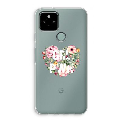 GRL PWR Flower: Google Pixel 5 Transparant Hoesje
