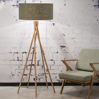 Good&Mojo Vloerlamp 'Kilimanjaro' Bamboe en Eco linnen, kleur Groen Good&Mojo Vloerlamp 'Kilimanjaro' Bamboe en Eco linnen, kleur Groen