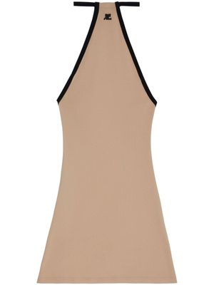 Courrèges robe Mini Dry à logo brodé - Tons neutres