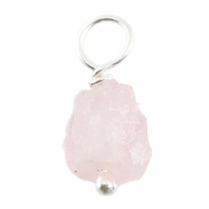 Ruwe Edelsteen Hanger Morganiet 925 Zilver (8 - 12 mm)