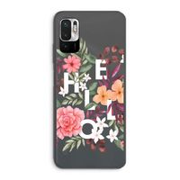 Hello in flowers: Xiaomi Redmi Note 10 5G Transparant Hoesje