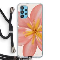 Pink Ellila Flower: Samsung Galaxy A32 4G Transparant Hoesje met koord