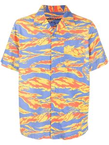 Maharishi chemise imprimée à col officier - Bleu