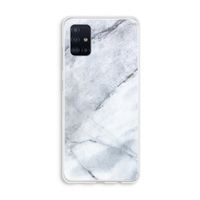 Witte marmer: Galaxy A51 4G Transparant Hoesje
