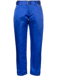 TOM FORD pantalon en soie à coupe courte - Bleu