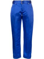 TOM FORD pantalon en soie à coupe courte - Bleu - thumbnail