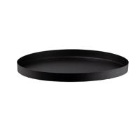 Leen Bakker - Dienblad Fenno - - Ø52 Cm - Metaal - Zwart