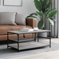 Salontafel 90x49x40 cm bewerkt hout grijs sonoma eikenkleurig