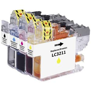 Renkforce Inktcartridge vervangt Brother LC-3211BK, LC-3211C, LC-3211M, LC-3211Y Compatibel Combipack Zwart, Cyaan, Magenta, Geel RF-5718882