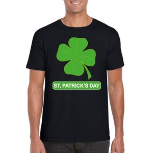 St. Patricksday klavertje t-shirt zwart heren 2XL  -