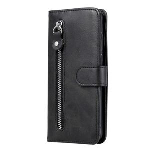 Samsung Galaxy S10 Plus hoesje - Bookcase - Pasjeshouder - Portemonnee - Rits - Kunstleer - Zwart