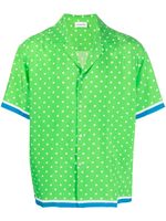 P.A.R.O.S.H. chemise en soie à pois - Vert - thumbnail