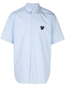 Comme Des Garçons Play chemise rayée à logo - Bleu