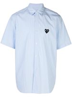 Comme Des Garçons Play chemise rayée à logo - Bleu