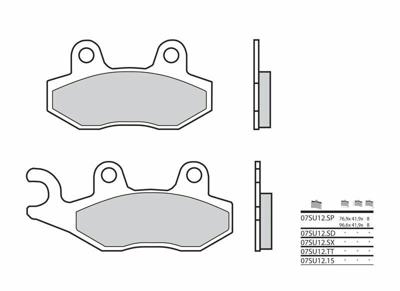BREMBO Remblokken, voor de moto, Off Road Gesinterd Metaal 07SU12SX