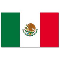 Gevelvlag/vlaggenmast vlag Mexico 90 x 150 cm   - - thumbnail