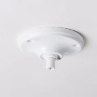 Witte porselein plafondkap 1 uitgang 10 cm rond