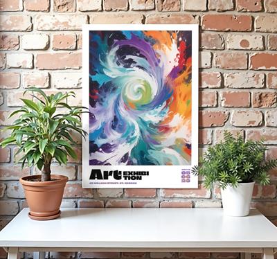 Kunsttentoonstelling poster abstract