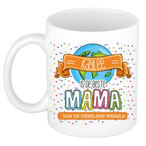 Naam mok mama Kaylee - wit - de beste - keramiek - 300 ml - Moederdag/verjaardag