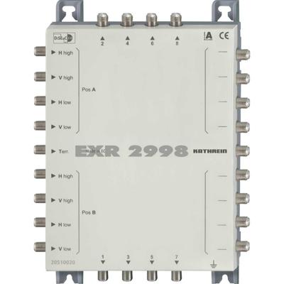 Kathrein EXR 2998 Satelliet multiswitch cascade Ingangen (satelliet): 9 (8 satelliet / 1 terrestrisch) Aantal gebruikers: 8