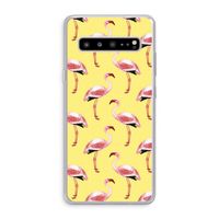 Flamingo's geel: Samsung Galaxy S10 5G Transparant Hoesje