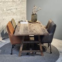 Ruwe houten klaptafel - thumbnail