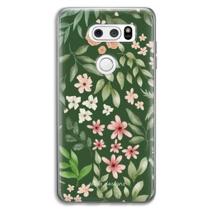 Botanical green sweet flower heaven: LG V30 Transparant Hoesje