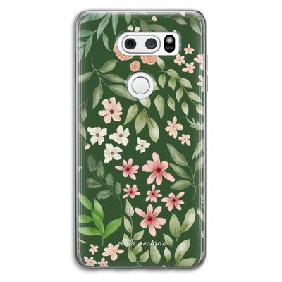 Botanical green sweet flower heaven: LG V30 Transparant Hoesje