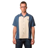 Contrast Crown Button Up Shirt Blue -S | 29% korting