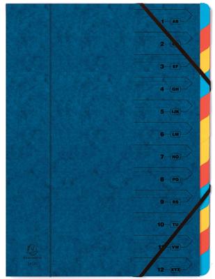 Exacompta Sorteermap 12-delig, blauw