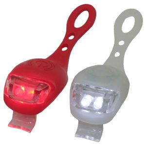 2x LED fietsverlichting/lampen set siliconen voor en achter