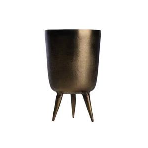 Bloempot Canzo - Koper - Metaal - 16x25x16cm (BxHxD)