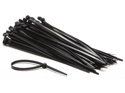 Set met nylon kabelbinders 4.6 x 200 mm zwart (100 st.) - Velleman