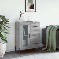 Dressoir 69,5x34x90 cm bewerkt hout grijs sonoma eikenkleurig - thumbnail