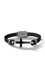 David Yurman bracelet en cuir Exotic Stone Cross serti d'onyx - Noir - thumbnail