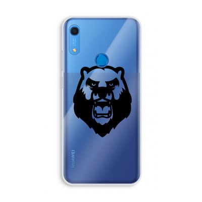 Angry Bear (black): Huawei Y6s Transparant Hoesje