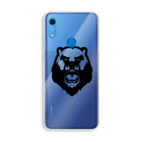 Angry Bear (black): Huawei Y6s Transparant Hoesje