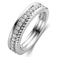 TI SENTO-Milano 12282ZI Ring zilver-zirconia zilverkleurig-wit 5 mm - thumbnail