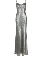 Marchesa Notte Bridesmaids robe longue cintrée à sequins - Gris