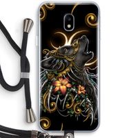 Huilende Wolf: Samsung Galaxy J3 (2017) Transparant Hoesje met koord