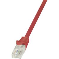 LogiLink CP2024U RJ45 Netwerkkabel, patchkabel CAT 6 U/UTP 0.50 m Rood Snagless 1 stuk(s) - thumbnail