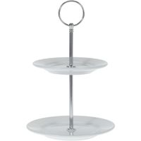 Porseleinen etagere 2-laags 21 cm - thumbnail