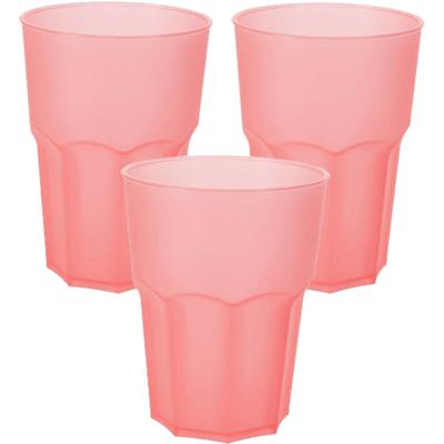 Drinkbekers - 6x stuks - rood - kunststof - 480 ml - onbreekbare camping en kinder bekers