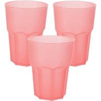 Drinkbekers - 6x stuks - rood - kunststof - 480 ml - onbreekbare camping en kinder bekers