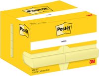 Post-It Notes, 100 vel, ft 51 x 76 mm, geel, pak van 12 blokken