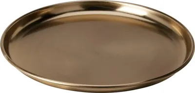 Decoratiebord ijzer rond 28x2.5cm goud